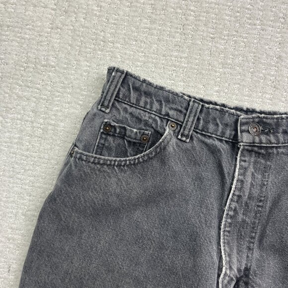 Vintage Levis 531 Grey Denim Shorts Mens 28 Made Canada Cutoff Distressed 90s - Picture 2 of 15